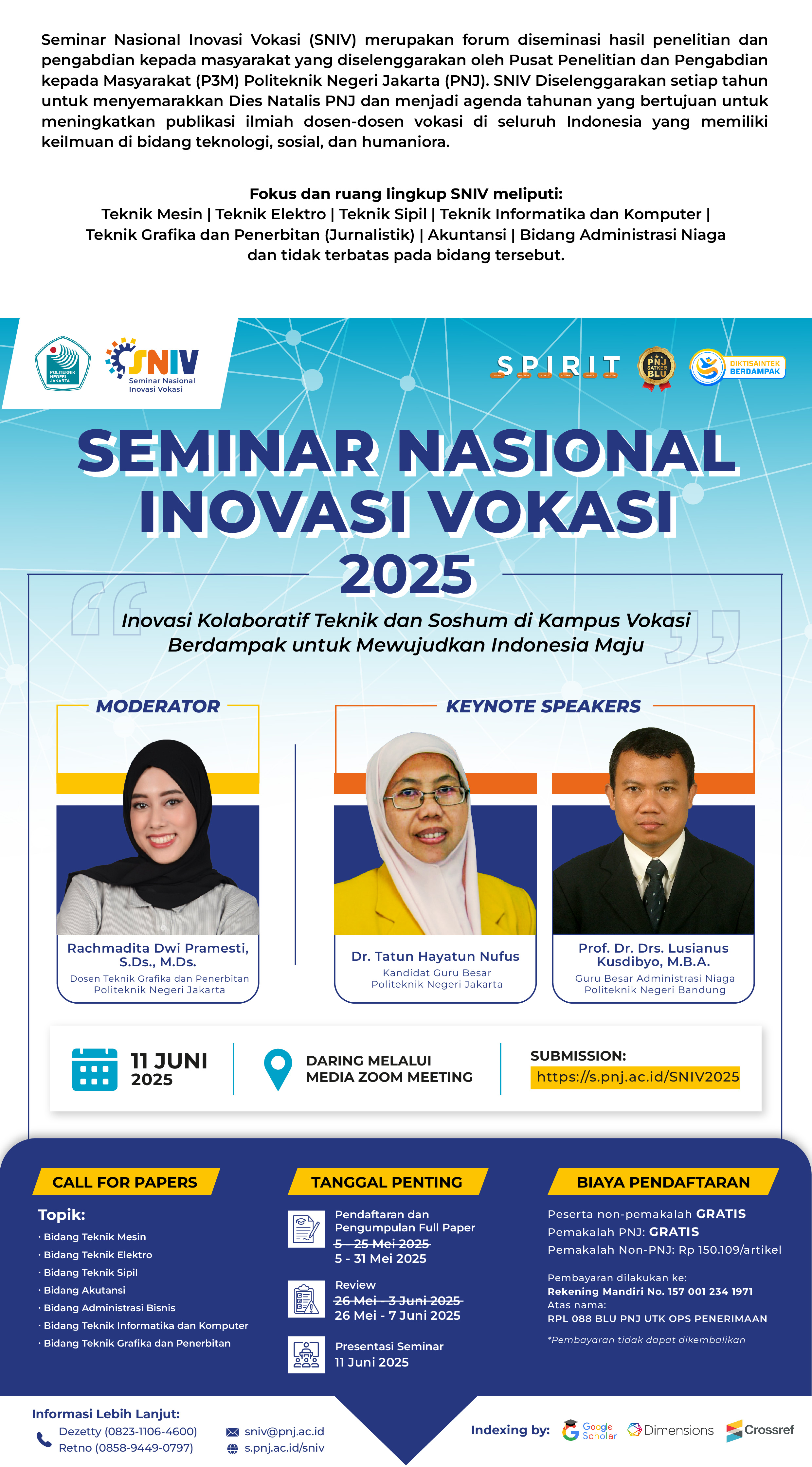 Conference poster with 2 Keynote Speaker and 1 Moderator
